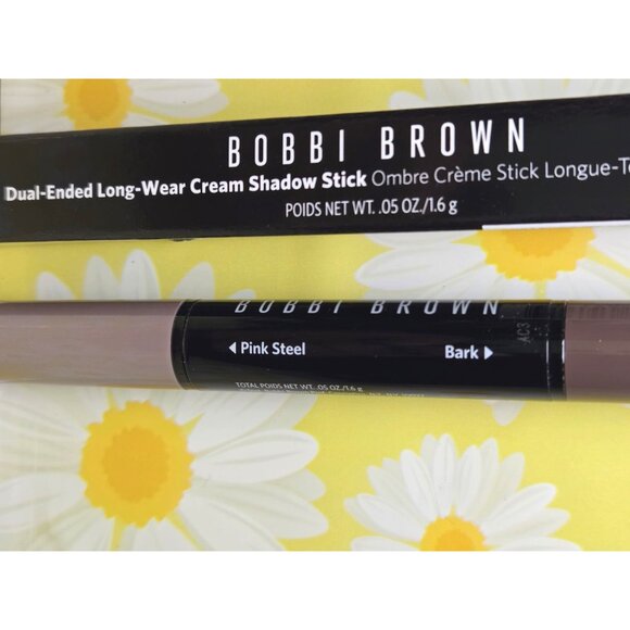 BOBBI BROWN Dual Ended Long Wear Cream Shadow Stick Pink Steel/Bark - Picture 3 of 12